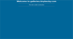 Desktop Screenshot of galleries.tinybecky.com